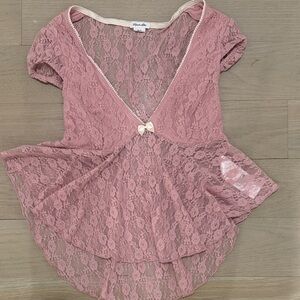Kimchi Blue Pink Lace Top